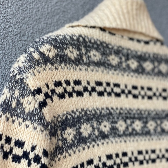 Tundra Wool Sweater, Pure Wool Cardigan, Size Small, Black, Grey, Beige Sweater, - Picture 6 of 12